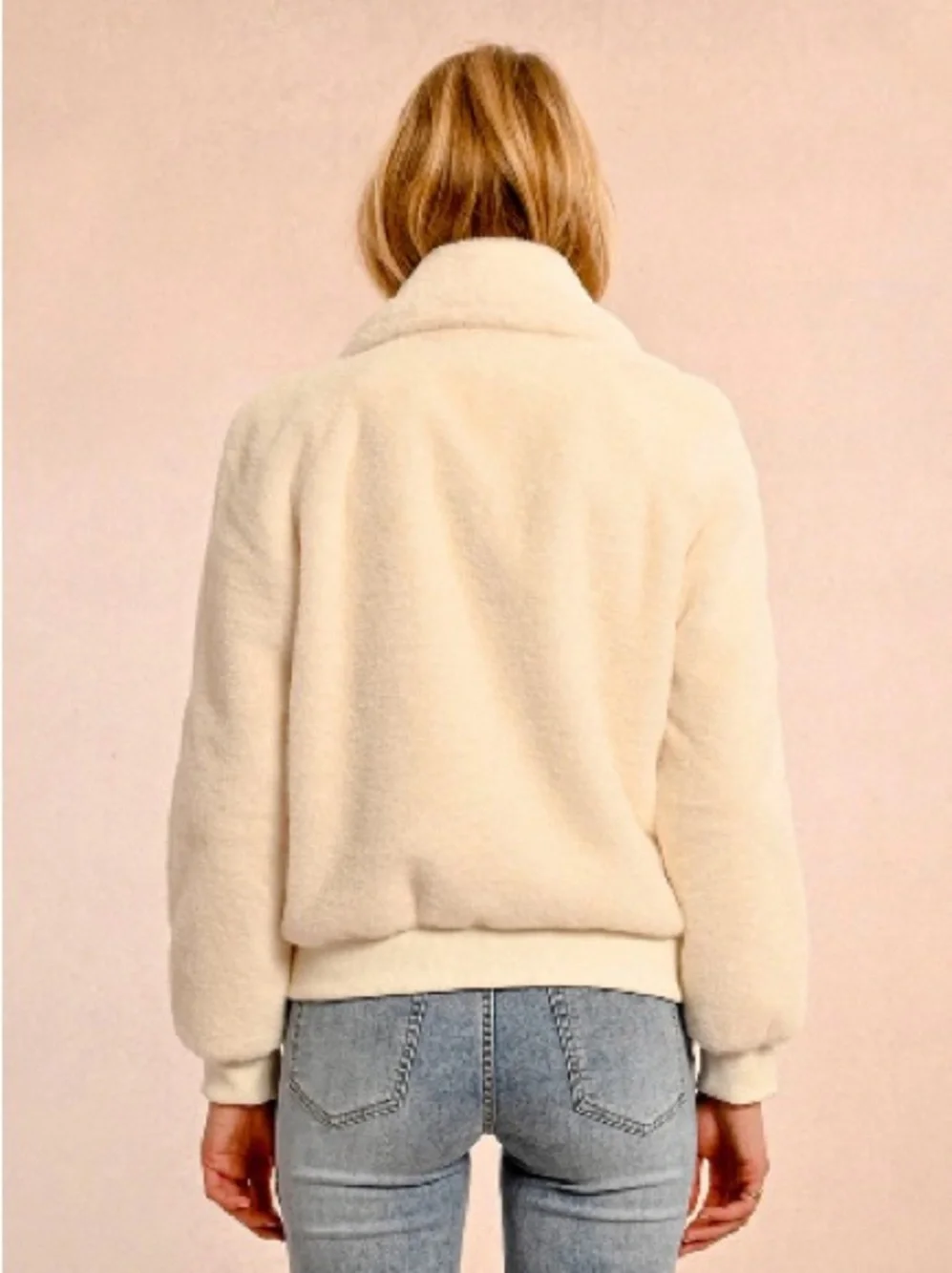 Thread & Supply Cream Faux-Fur Zip Jacket - Picture 6 of 9
